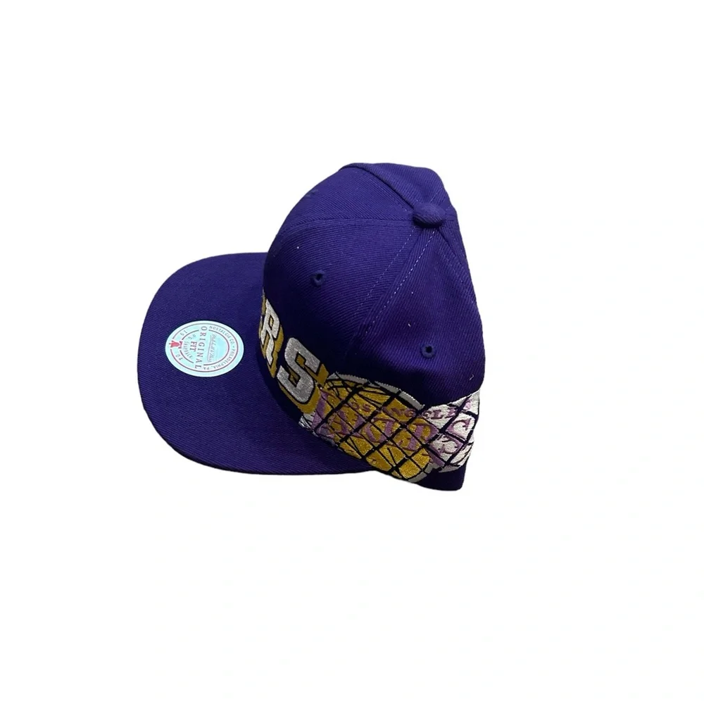 Los Angeles Lakers‎ Mitchell & Ness Grid Snapback Adjustable Hat Cap